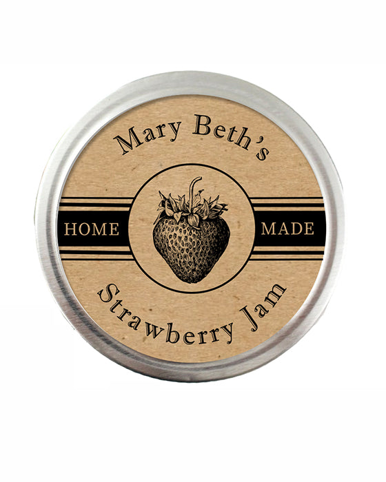 Homemade Strawberry Jam Canning Stickers