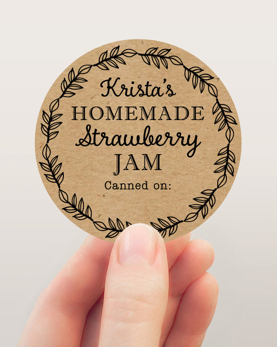Homemade Jam Canning Stickers