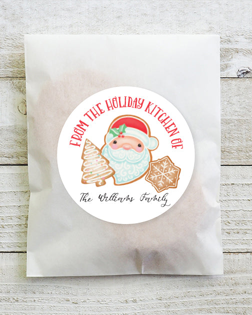 Holiday Christmas Cookie Sticker Labels