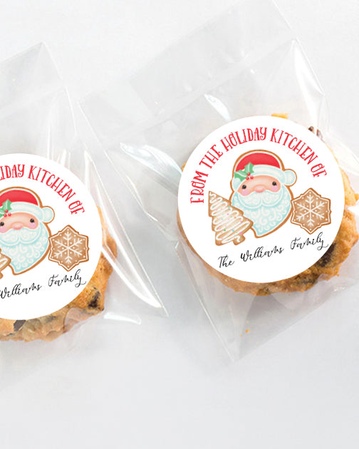 Holiday Christmas Cookie Sticker Labels