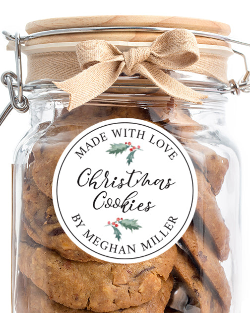 Made with Love Christmas Cookie Sticker Labels