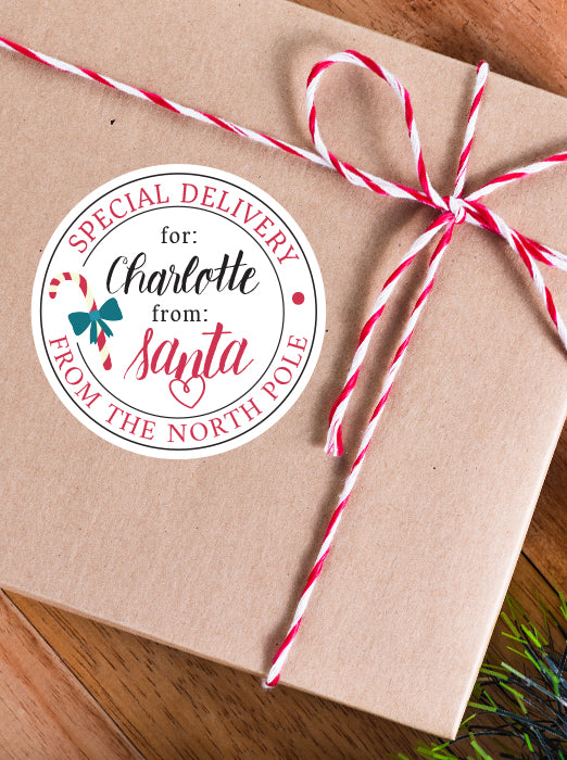 Special Delivery Custom Christmas Gift Labels