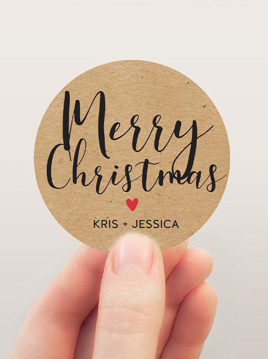 Merry Christmas Sticker Labels
