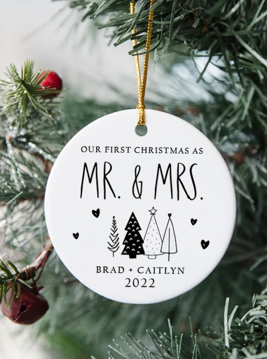 Our First Christmas Mr and Mrs Ornament