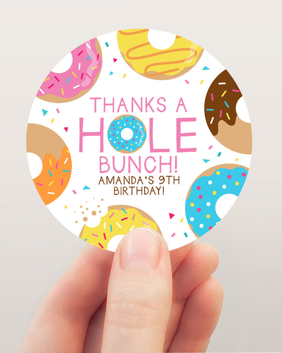 Donut Birthday Party Stickers