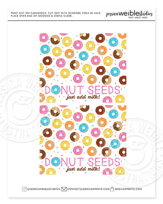 Donut Party Bag Topper