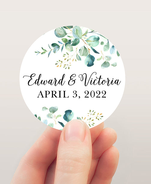 Eucalyptus Floral Wedding Stickers