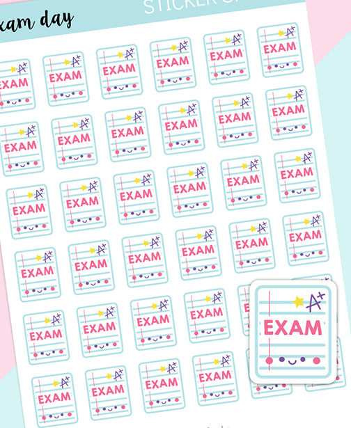 Test Planner Sticker Exam Day Planner Stickers — Pig Party Prints