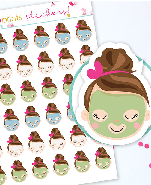 Facial Planner Stickers