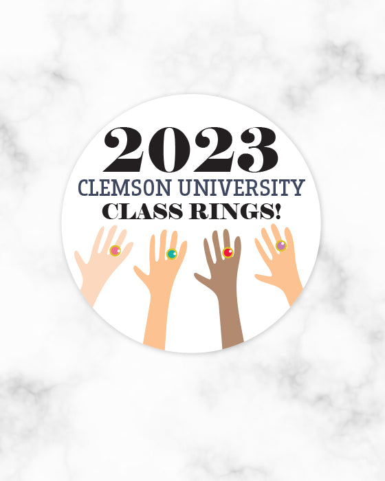 Class Ring Party Stickers — Pig Party Prints