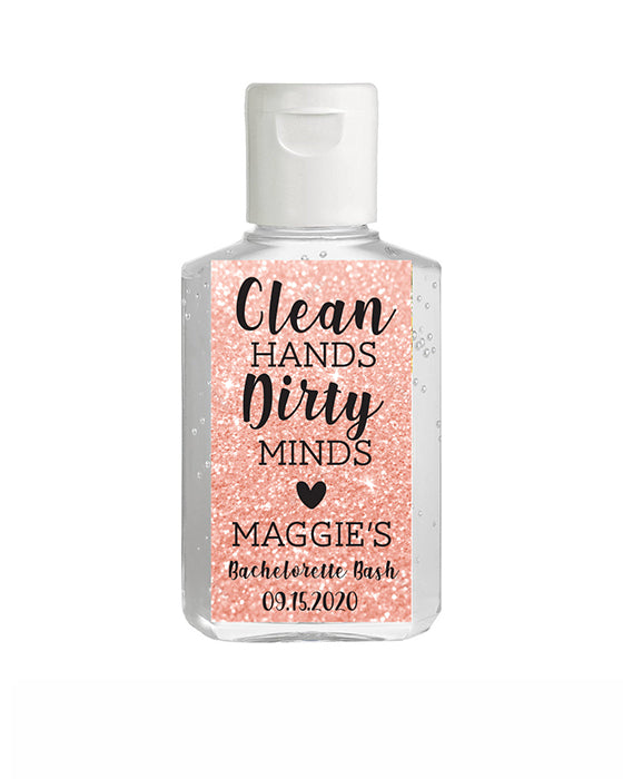Clean Hands Dirty Minds Tall Hand Sanitizer Labels