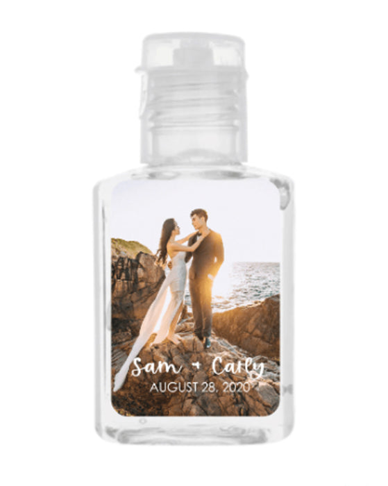 Photo Wedding Hand Sanitizer Labels - 1 oz.