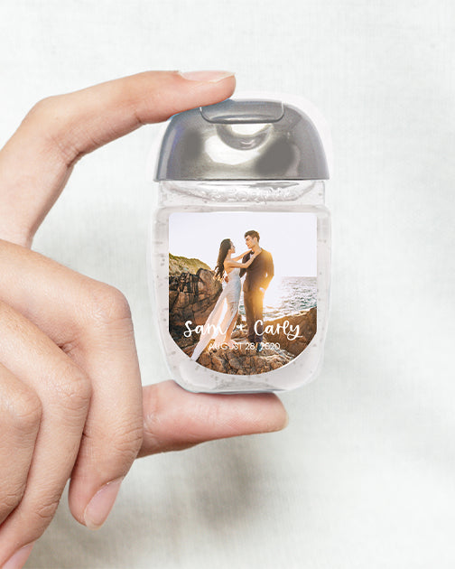 Wedding Photo Hand Sanitizer Label