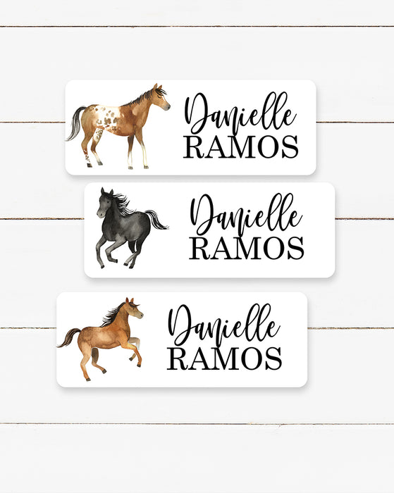 Pretty Horse Waterproof Name Labels