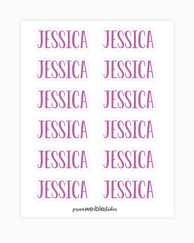 Personalized Name Labels — Pig Party Prints