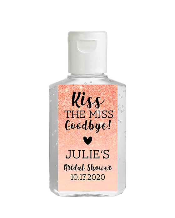 Kiss The Miss Goodbye Tall Hand Sanitizer Labels