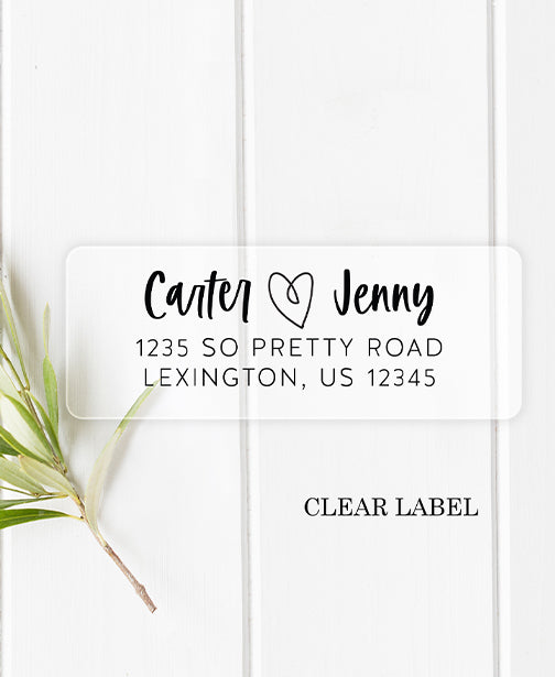 Simple Romantic Address Sticker Labels