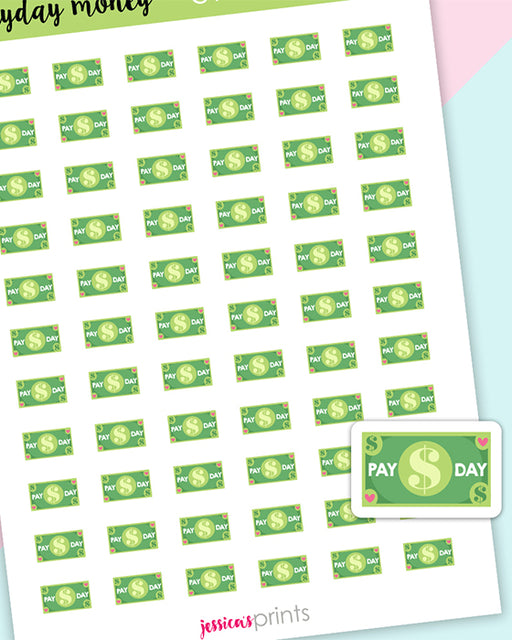 cute payday money planner stickers