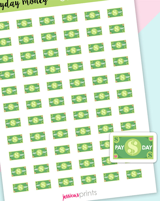 cute payday money planner stickers