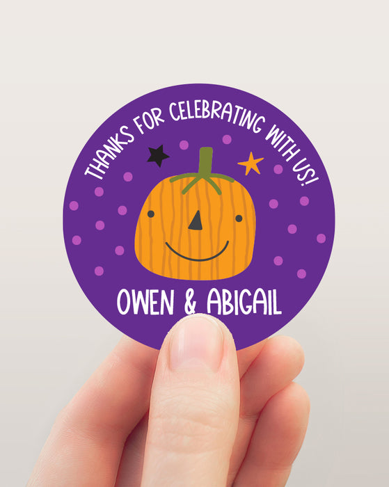 Little Pumpkin Halloween Treat Stickers