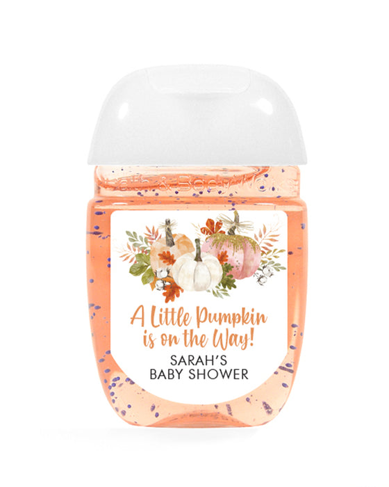 Pumpkin Baby Hand Sanitizer Label