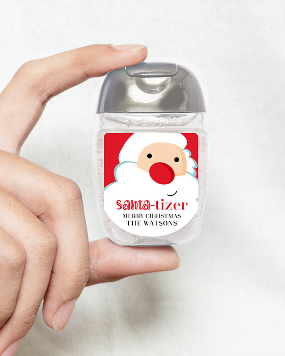 Santa-tizer Christmas Hand Sanitizer Label