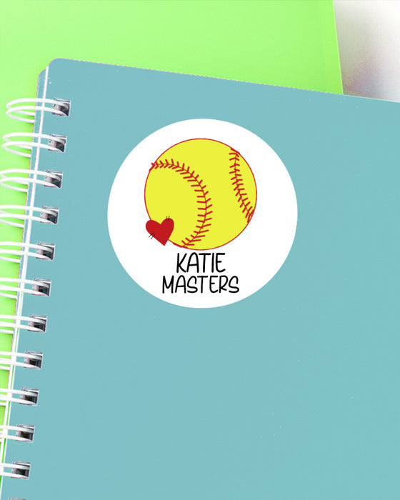 Softball Back to School Name Labels
