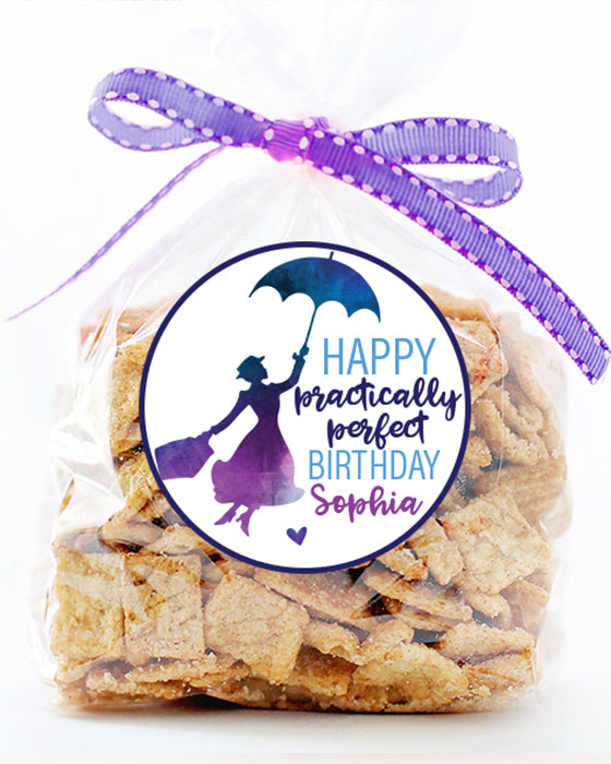 Practically Perfect Mary Poppins Birthday Party Stickers