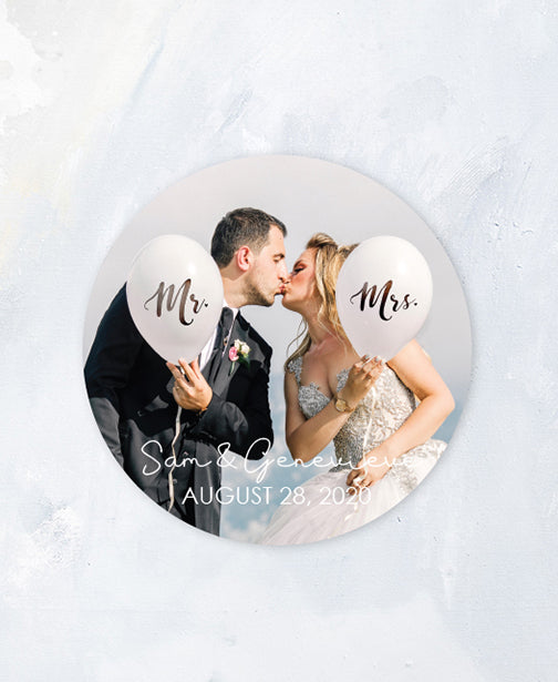 custom photo wedding stickers