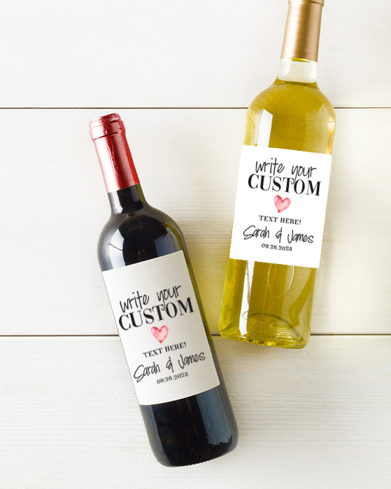 Custom Text Wine Labels