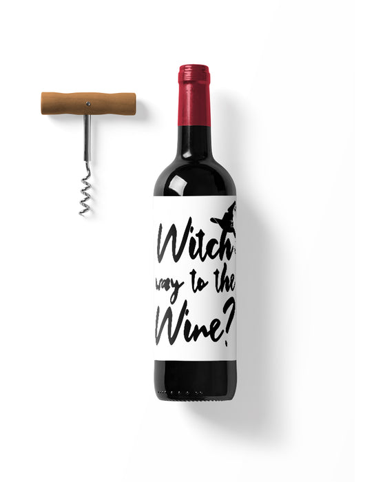 Witch Way to the Wine Halloween Wine Labels